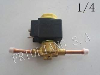 Valvula 1/4" SOLENOIDE CON COIL 220v