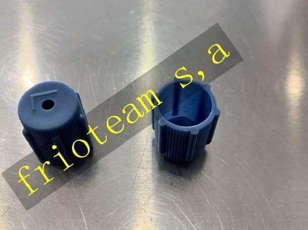 Tapas Valvula Baja R-134a azul
