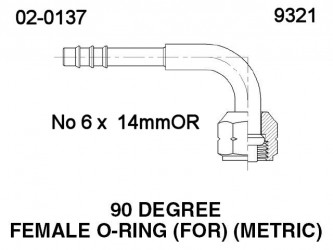 FITTIN Codo H 14mmOR 90gr No6