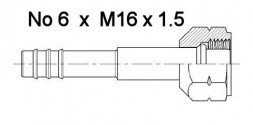 FITTIN H 16mm OR No6