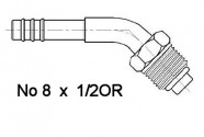 FITTIN Codo M 5/8 OR 45 No8 Insert No8