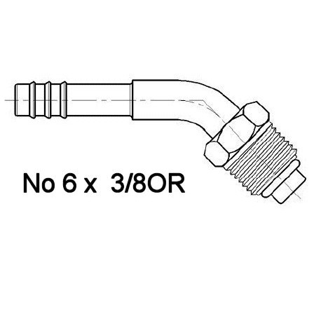 FITTIN Codo M 1/2 OR 45 No6 Insert No6