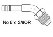 FITTIN Codo M 1/2 OR 45 No6 Insert No6