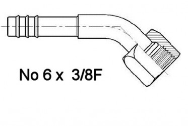 FITTIN Codo H 3/8F 45gr No6