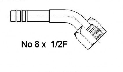 FITTIN Codo H 1/2F 45gr No8