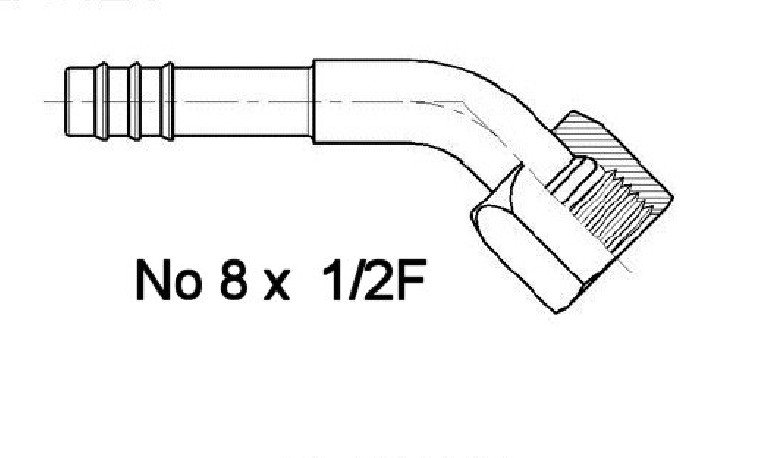 FITTIN Codo H 1/2F 45gr No8