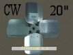 Aspa 20" 4 hojas CW