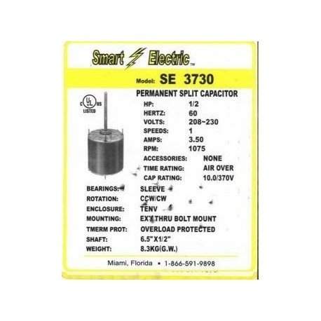MOTOR AOS 187 1/2HP 230V 1075